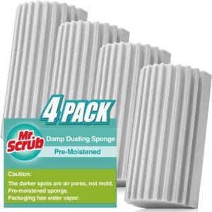 4 pack damp dusting sponge duster