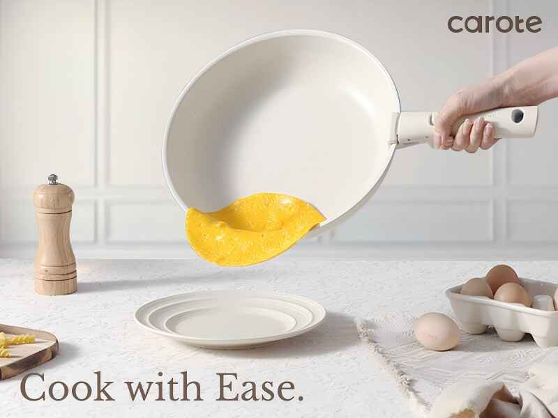 11 pcs kitchen cookware sets with detachable handle